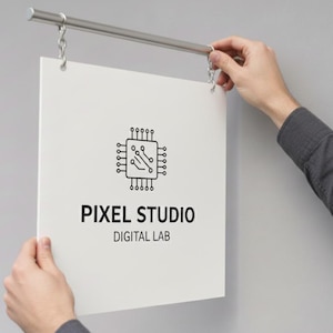 Blade sign, Storefront sign, Hanging store sign, Metal business sign, Outdoor shop sign, Double sided sign, Wall mounted sign, Business sign