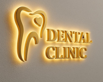 Letrero retroiluminado 3D, letrero con logotipo comercial, letrero retroiluminado de metal, letrero de pared para oficina, letrero con logotipo personalizado, letrero con halo iluminado, letrero para escaparate, letrero con logotipo 3D