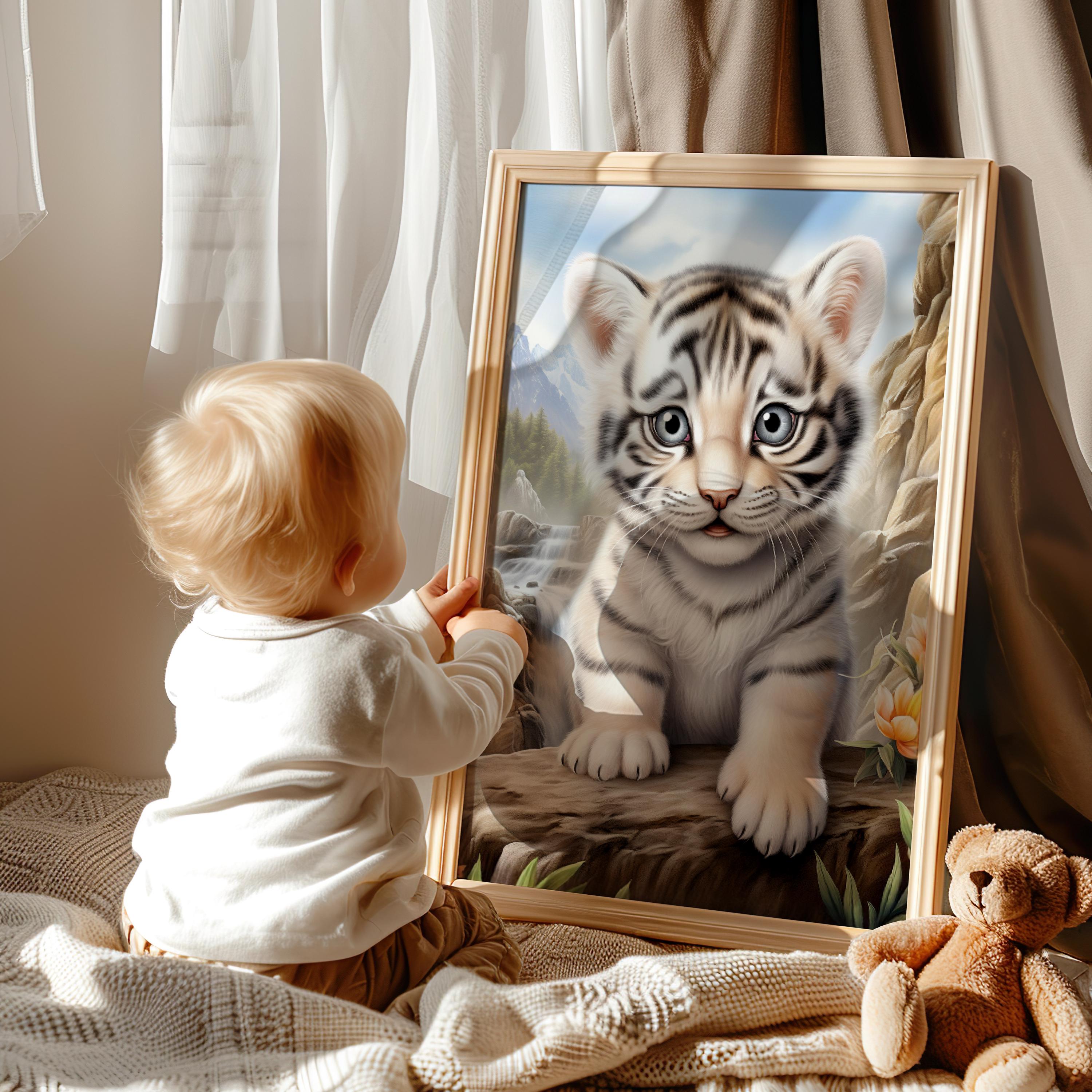 Cub Prints Baby Tiger Cub Prints: Playful Safari Nursery Art (set of 3) (digital ...