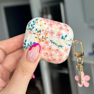 Étui à fleurs rose pour Airpods 2, 1 Pro, étui de protection pour écouteurs, boîte de style coréen