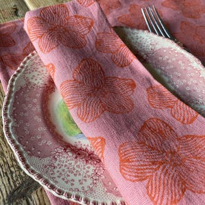 Handmade Block Printed Organic Linen Napkins