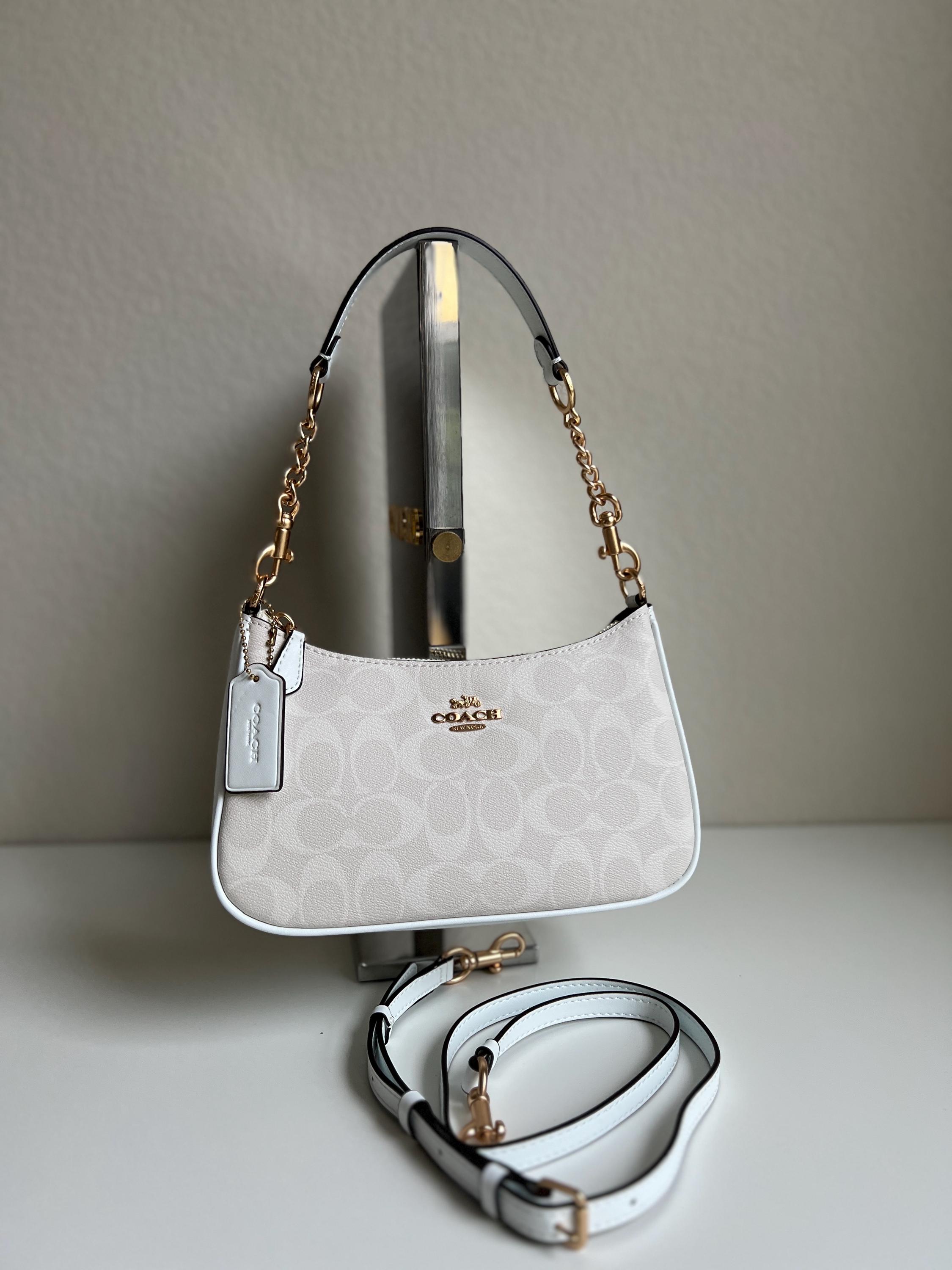 Coach Teri Signature Canvas Shoulder/ Crossbodybag White Women