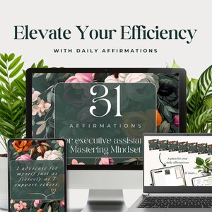 Digital Affirmations for Executive Assistants | Mindset Cards for Focus, Resilience, Motivation & Daily Confidence
