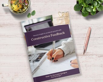 Feuille de travail sur la recherche de commentaires constructifs | Outil d'autoréflexion imprimable pour la croissance professionnelle et la réussite administrative