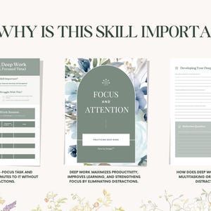 Deep Work Focus Worksheet | Boost Productivity With Undistracted Work ...