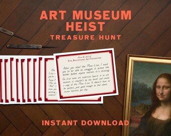 Art Museum Heist Treasure Hunt | Funny Party Game (Digital Download)