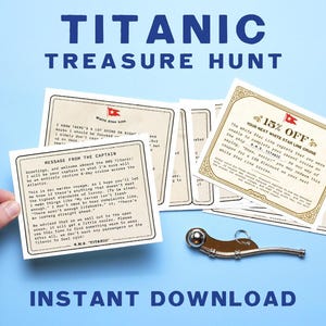 Titanic-Schatzsuche | Sofortdownload | Ideal für ältere Kinder, Jugendliche und Erwachsene | Lustiges Spiel für Feste und Familienfeste