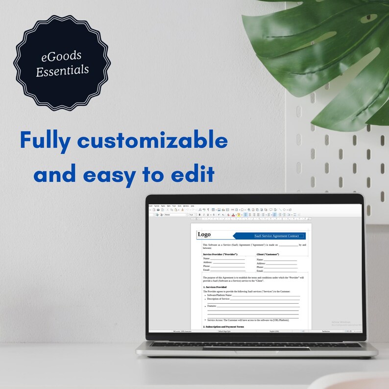The Contract It is fully customizable and easy to edit. It is exportable to any type of device. And it can be viewed at a very high quality. Providing the best value for money for the buyer.
