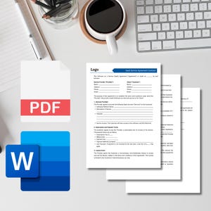 The download includes two files: a PDF and a Word file, both customizable, editable and easy to use for any user. These files offer flexibility for everyday or commercial use. Both files will download instantly.