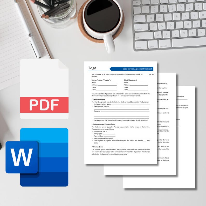 The download includes two files: a PDF and a Word file, both customizable, editable and easy to use for any user. These files offer flexibility for everyday or commercial use. Both files will download instantly.