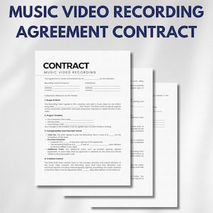 Musikvideo Aufnahmevertrag Vorlage: PDF- & Word-Dateien