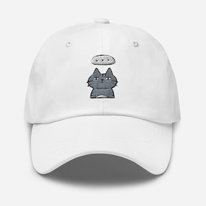 Embroidered Deadpan Cat Dad Hat: Funny Sarcastic Kitty Cap