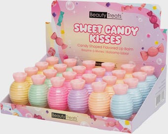 Sweet candy kisses shaped lip balm