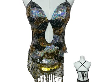Custom handmade sequin bodysuit