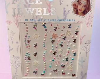 Multi-Use Face Gems: 3D Nail Charms, Festival Sparkle