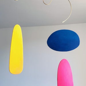 Colorful Abstract Hanging Sculpture “Colors” by KUKLAstudio. Hanging Mobile. Kinetic Sculpture. Art For Home.