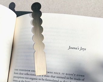 Brass Geometric Bookmark: Handmade Book Lover Gift