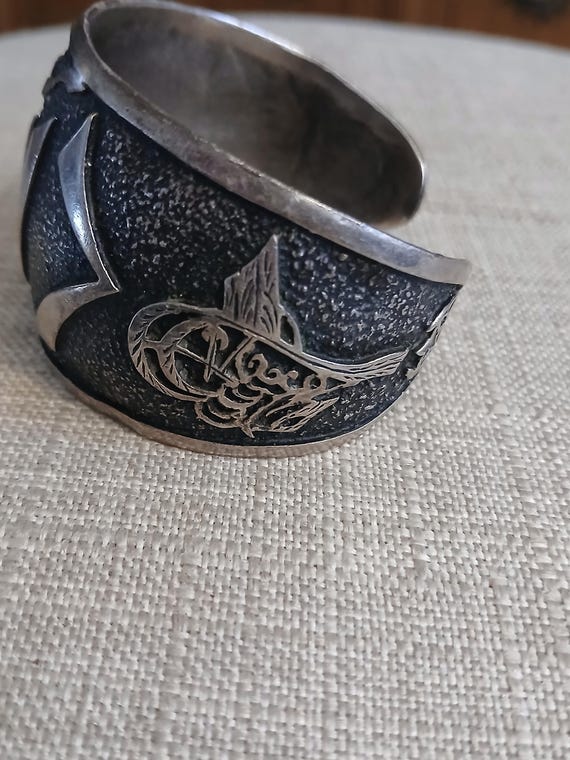 middle eastern  Allah sterling cuff - image 3