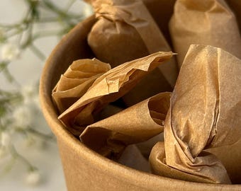 Handmade Soft Caramels in a Gift Cup, Custom Label Included