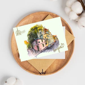 Paris, France Inspired Downloadable Wall Art, Postcard