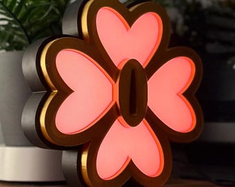 Mitsuri kanroji Anime LED Love Lamp USB Power, Tsuba Katana Lightbox Demon Slayer Night Light, Anime Fan Room Decor, Gamer Collectors Gift