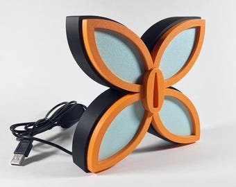 Shinobu Kocho LED Lamp - Demon Slayer Anime Lightbox - 3D Print, Dimmable, USB, Tsuba & Katana Design, Home Decor