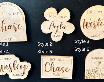 Personalized Magnet, Look What I Made, Kid's Art Display, Fridge Magnet