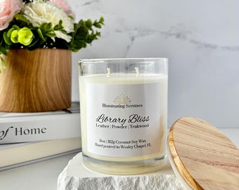 Library Bliss Candle | Teakwood, Leather & Oud | Coconut Soy Wax
