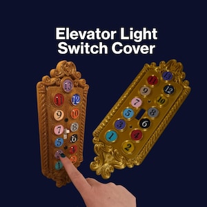 Gouden liftdisplay en deksel lichtschakelaar - doe-het-zelfpakket