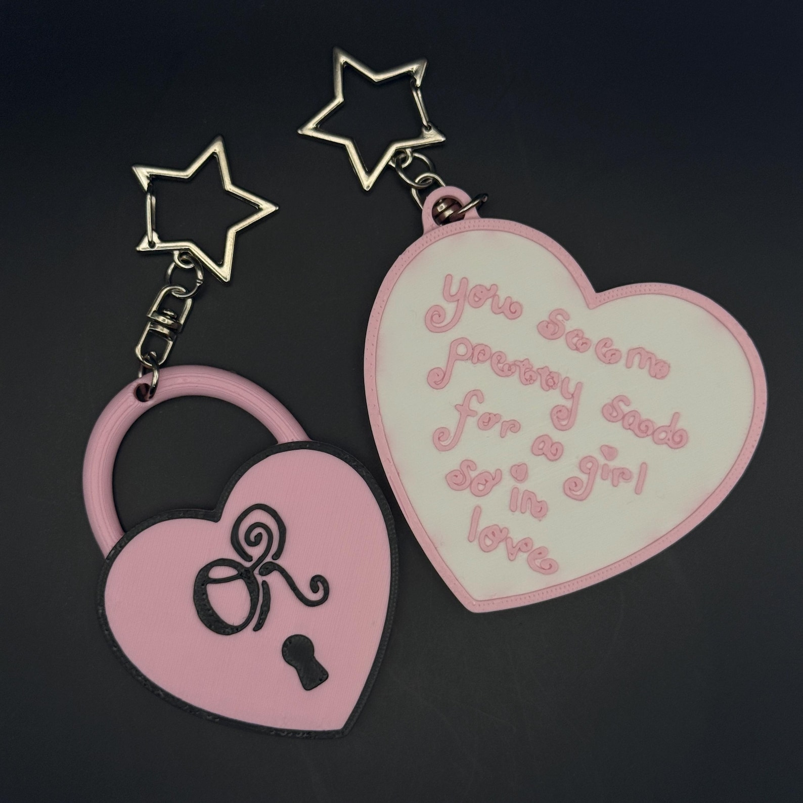 Machine Love Keychain Sad for a Girl in Love Keychains | Olivia's Padlock - Etsy