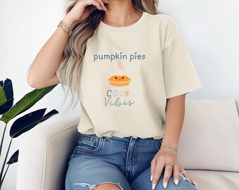 Pumpkin pie shirt, fall pumpkin pie shirt, thanksgiving pumpkin pie shirt, cozy vibes shirt, fall shirt for her, thanksgiving shirt