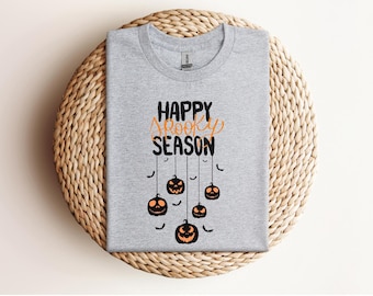 Halloween shirt, spooky season shirt, spooky pumpkin shirt, unisex Halloween shirt, Halloween pumpkin shirt, happy spooky season shirt