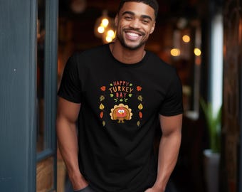 Thanksgiving shirt, happy thanksgiving shirt, happy turkey day shirt, turkey day shirt, cute thanksgiving turkey shirt, unisex thanksgiving