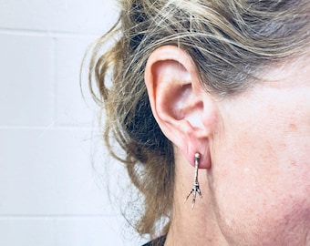 Woodland Bird Feet Earrings by iNk Jewelry
