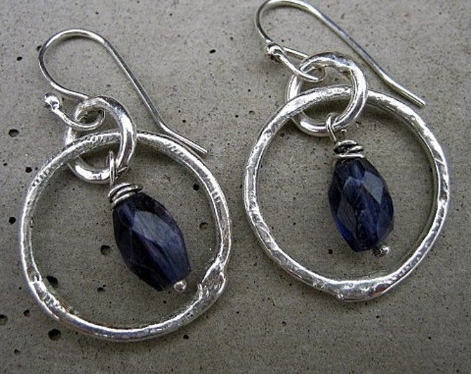 Midnight Moon Earrings -  iNk jewelry in sterling silver iolite