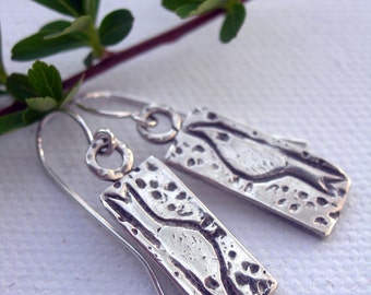 Birds Eye View  -  Sterling Silver Earrings