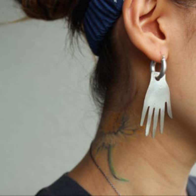 Small Beefy Hoop Earrings image 6