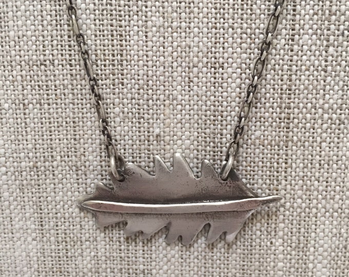Oak Leaf in Sterling Silver Necklace