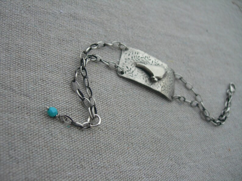 Kleine vogel Sterling zilveren armband afbeelding 3