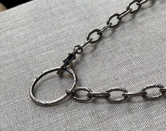 Midnight Moon Beefy Solid Sterling Silver necklace by iNk Jewelry