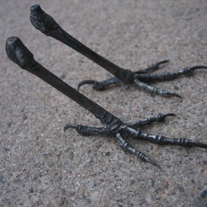 Woodland Crow Metal Bird Feet Sculptural image 1