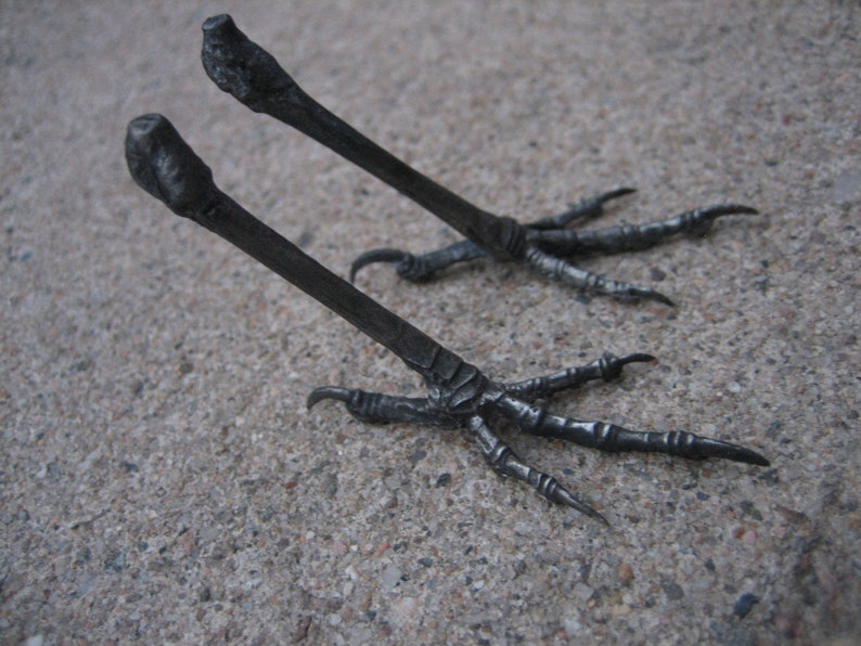 Woodland Crow Metal Bird Feet Sculptural image 1