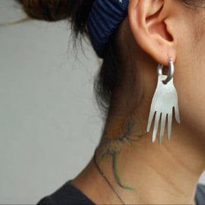 Picasso Hand Sterling Silver Earrings -Frida&#39;s Faves by iNk Jewelry