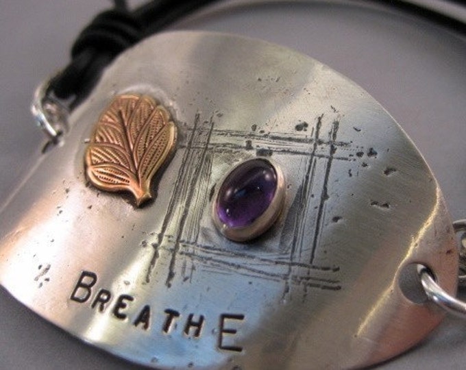 Recycled Spoon Bracelet in Sterling Silver BREATHE - iNk Jewelry