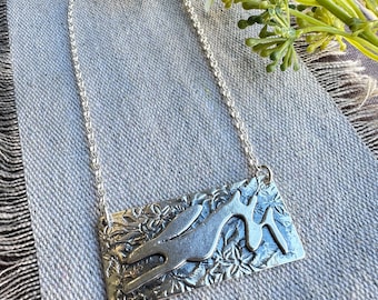 Run Rabbit Sterling Silver Necklace by iNk Jewelry