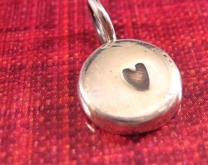 Recycled Sterling Silver Happy Heart Charm