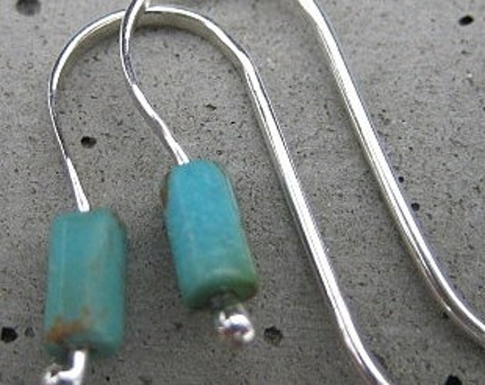 Simple Tiny Turquoise Earrings