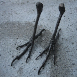 Woodland Crow Metal Bird Feet Sculptural image 3