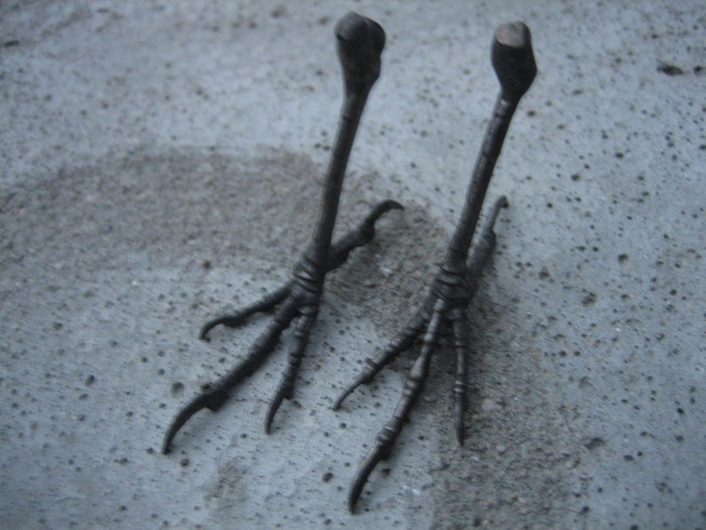 Woodland Crow Metal Bird Feet Sculptural image 3