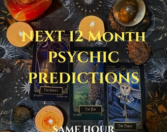 Next 12 Months Psychic Predictions, Accurate Tarot Reading, Same Hour Future Prediction, Fortune Telling, Spiritual Guidance